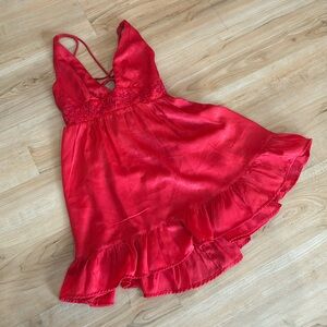 Urban outfitters red backless dress